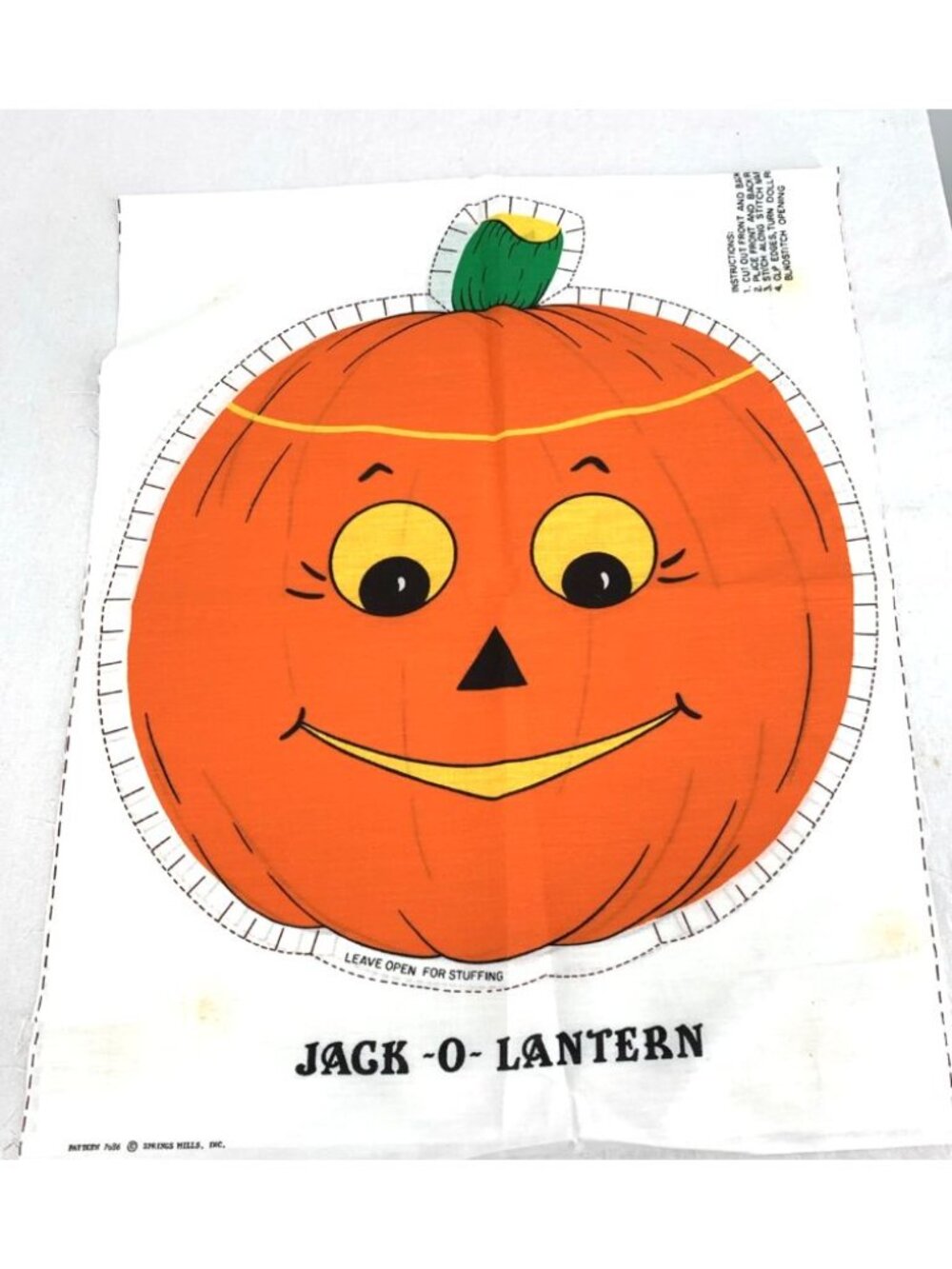 Halloween Pillow Fabric Panels Cut & Sew Stitch Witch Jack O Lantern Scarecrow - Picture 5 of 5